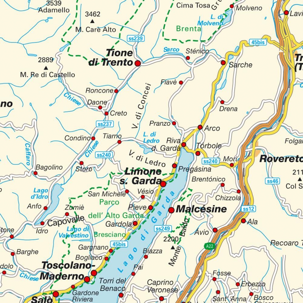 Map Lake Garda Map Lake Garda