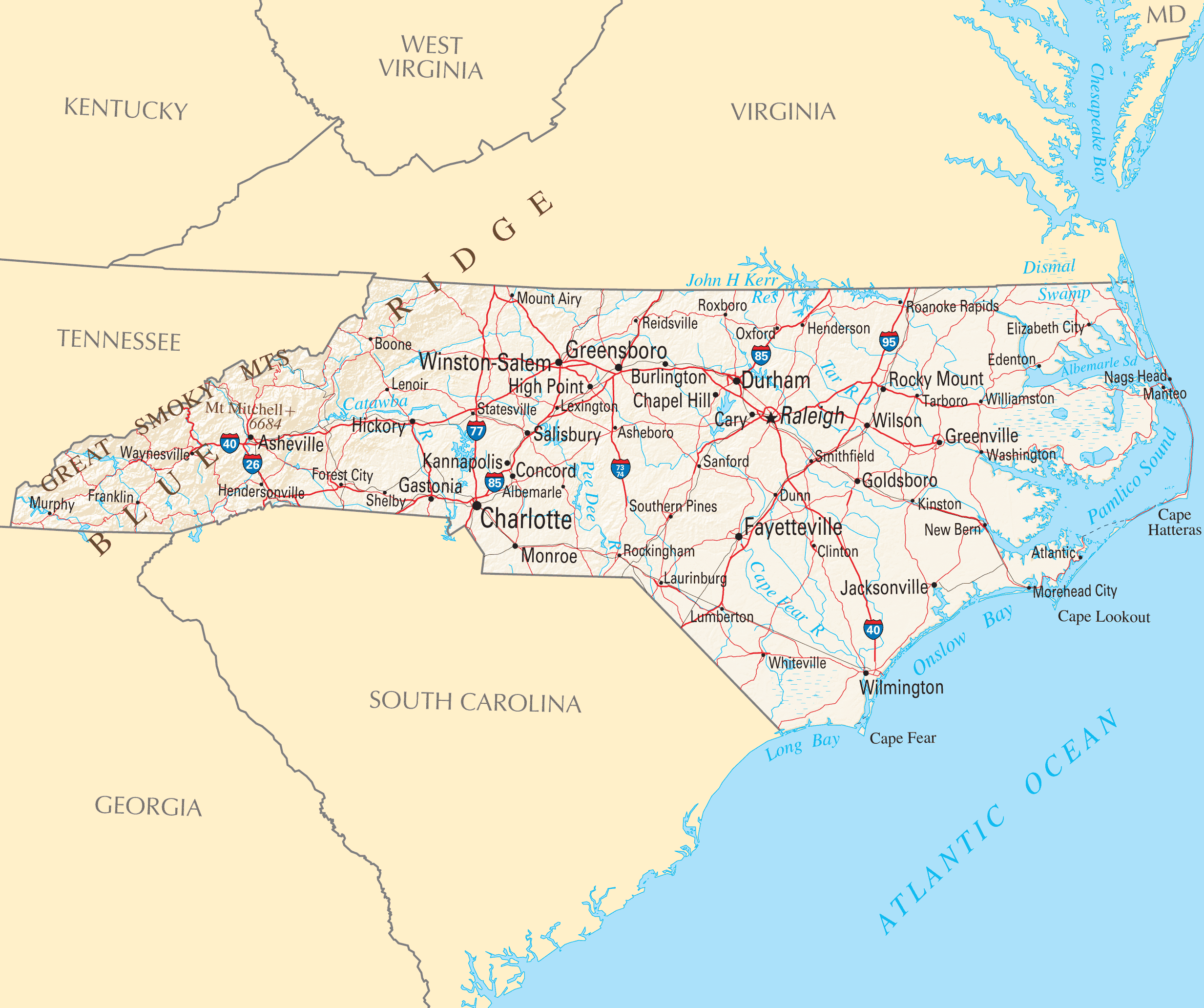 printable map of nc counties