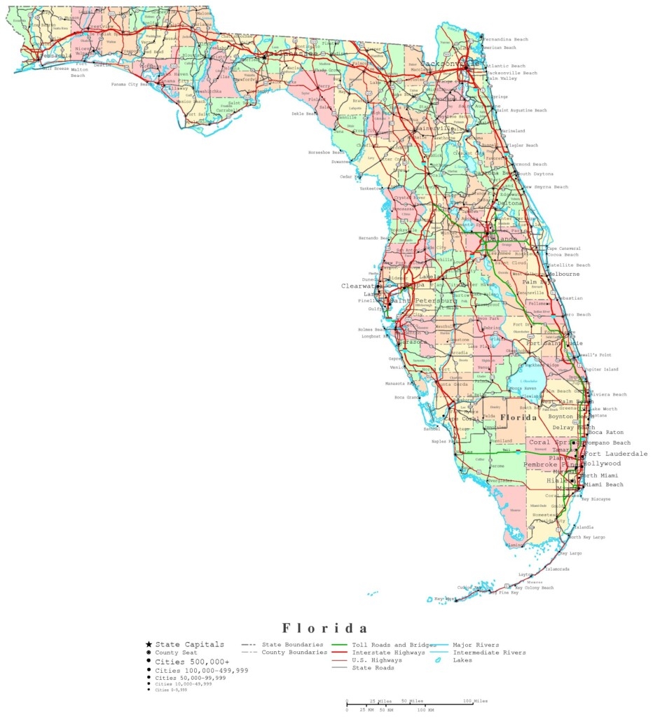 Map Of Florida Printable Free Printable Map