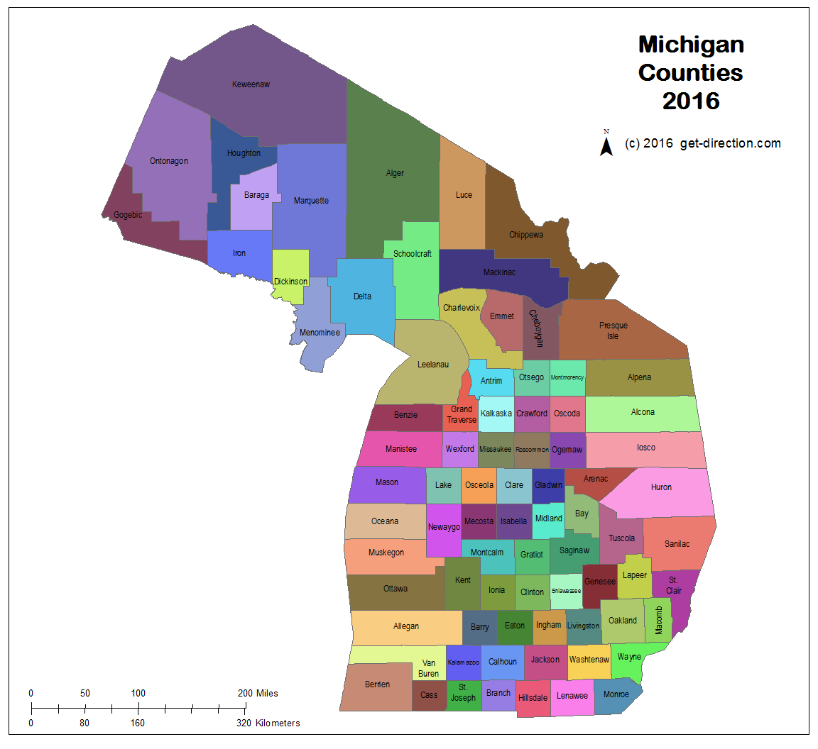Map Of Michigan Counties Printable Map Of Michigan Counties Printable