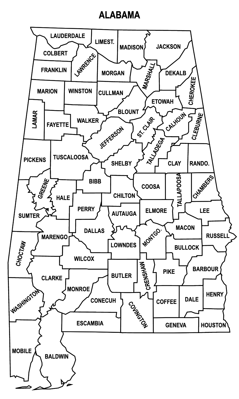 Maps Printable State County Maps