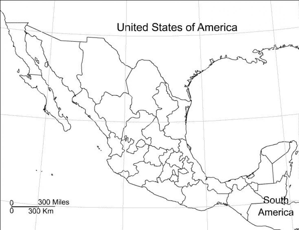 Mexico Map Outline Printable