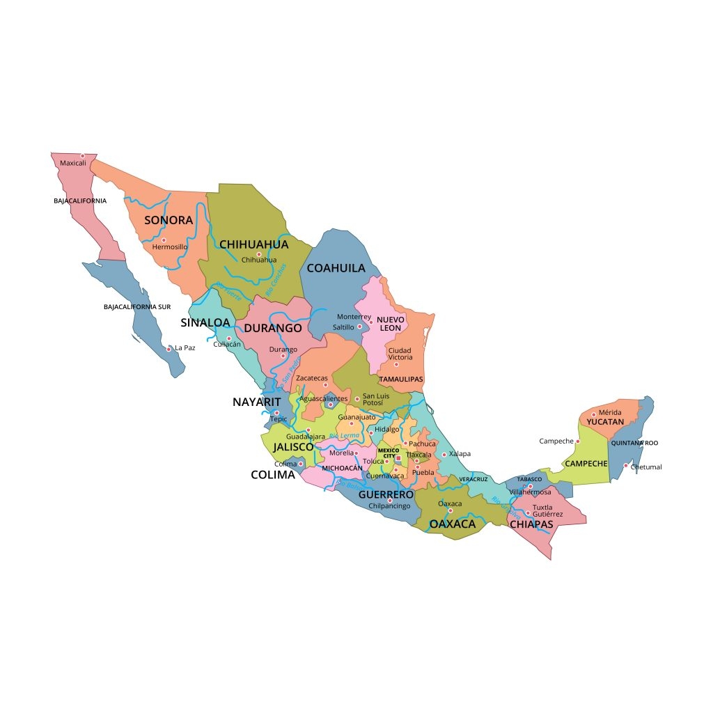 mexico map printable mexico map printable