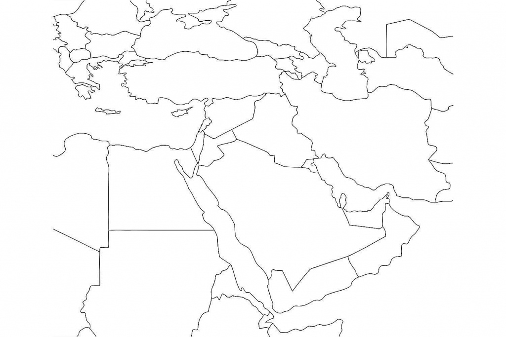 Middle East Map Outline Printable