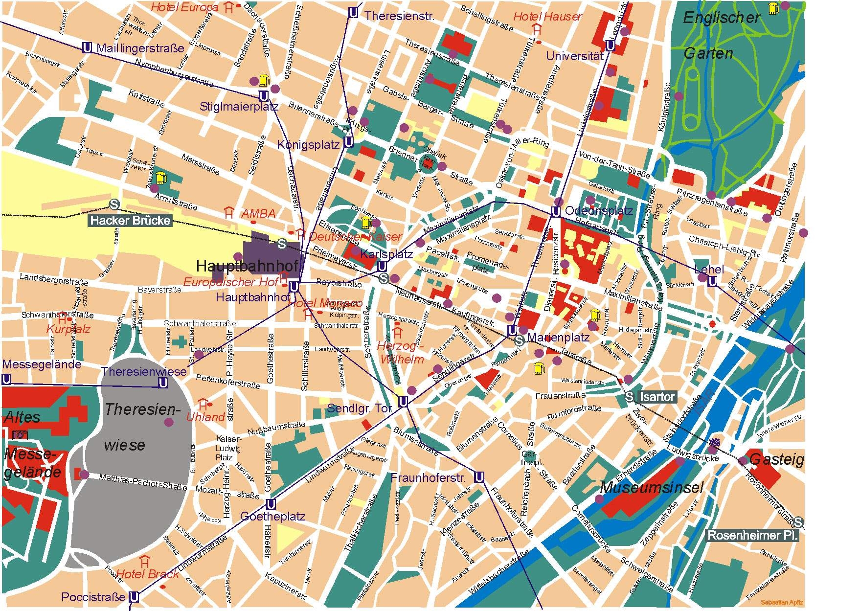 Munich Map Printable