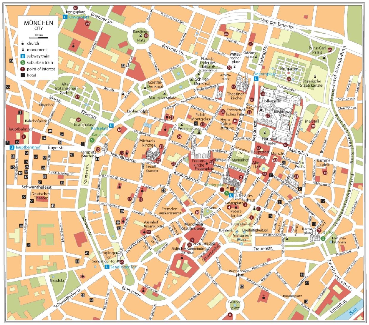 Printable Map Of Munich