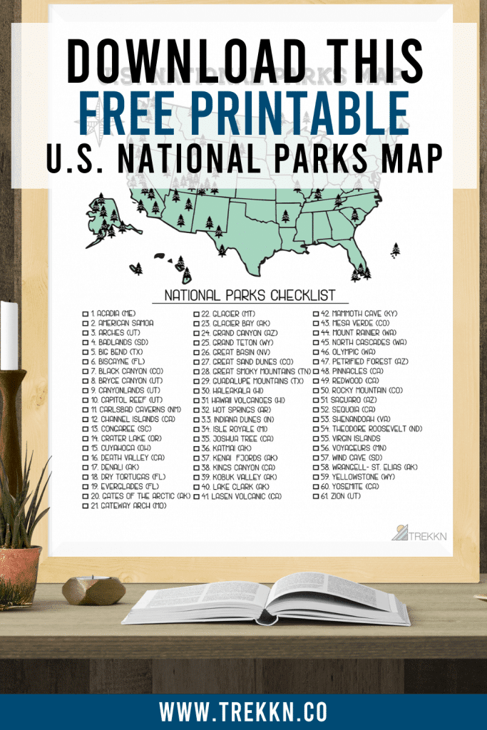 National Parks Map Printable National Parks Map Printable