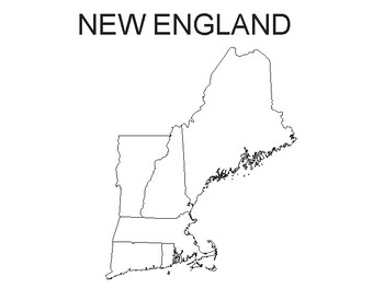 New England Colonies Map Printable US Colonies Coloring Sheet TPT
