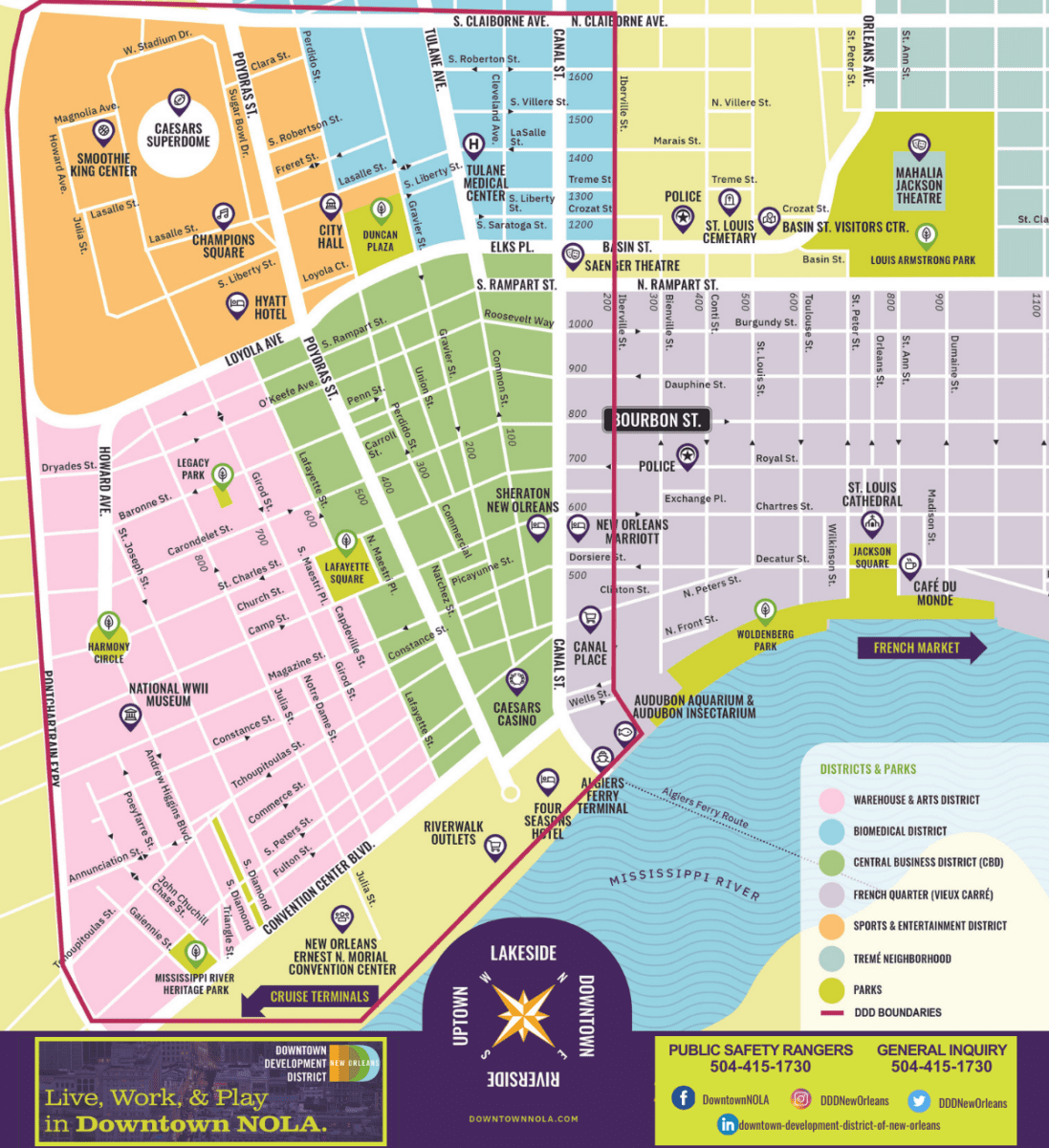 new orleans printable map