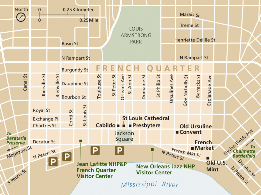New Orleans French Quarter Map Printable