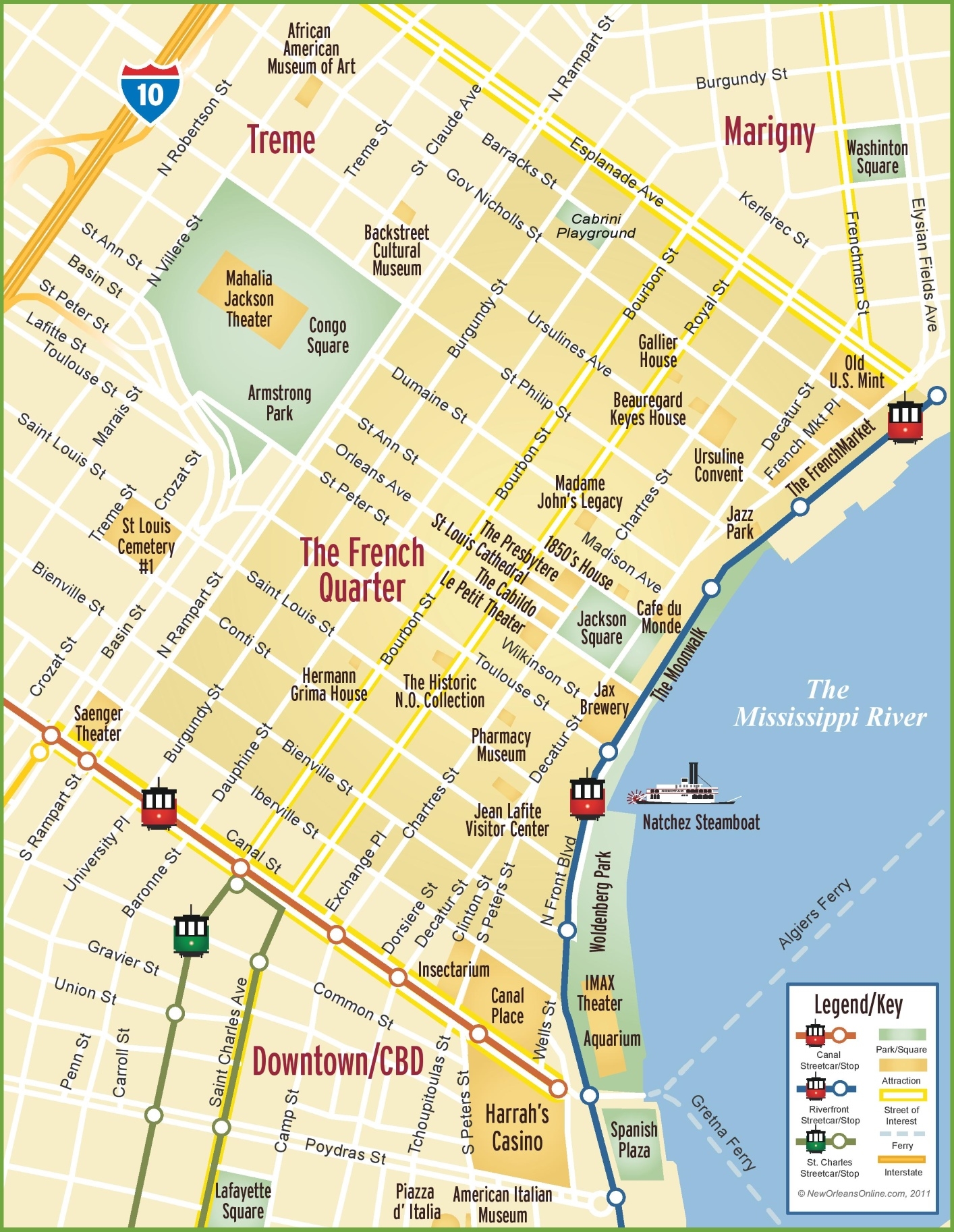printable new orleans map