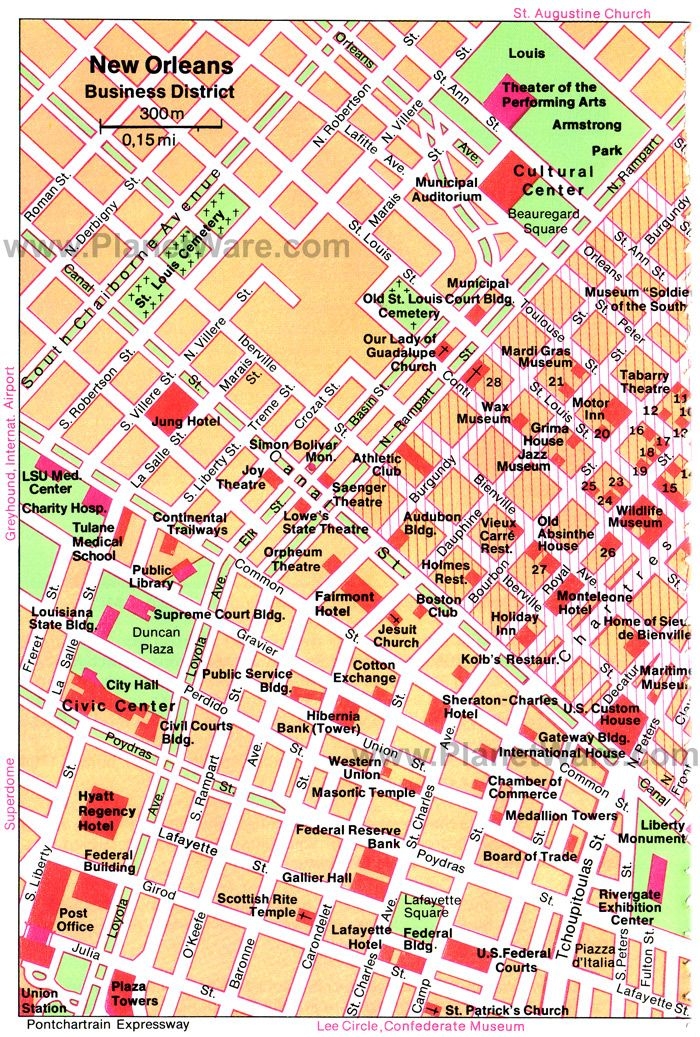 New Orleans Tourist Map Printable New Orleans Tourist Map Printable