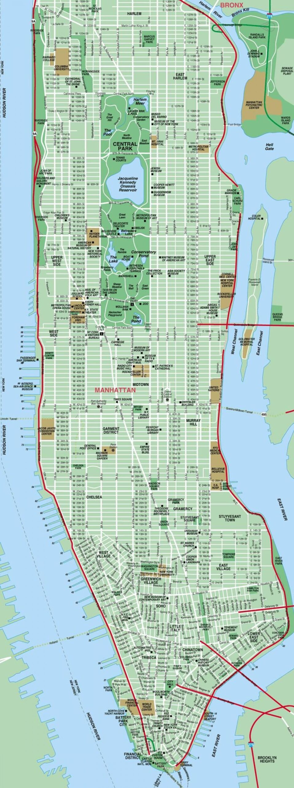 new york city maps manhattan printable