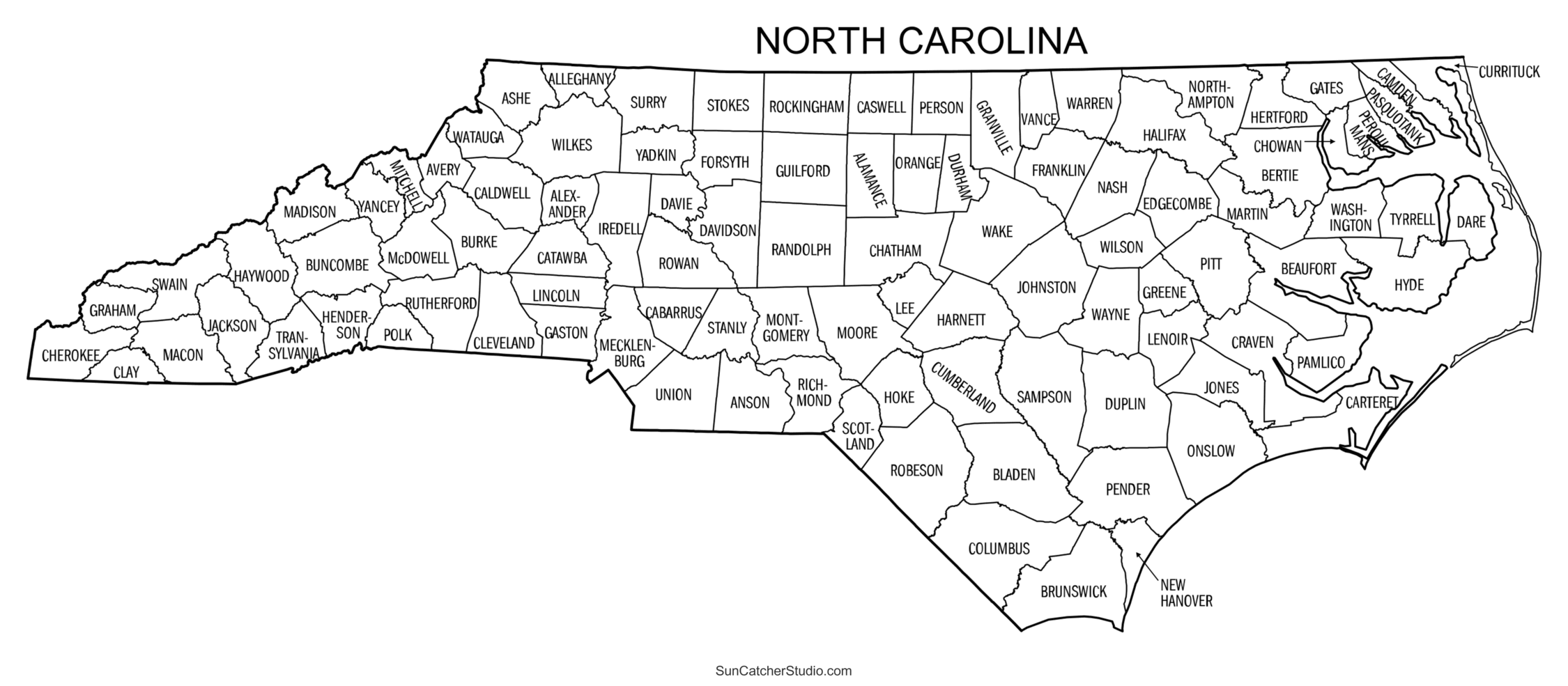 North Carolina Map Printable Free Printable Map