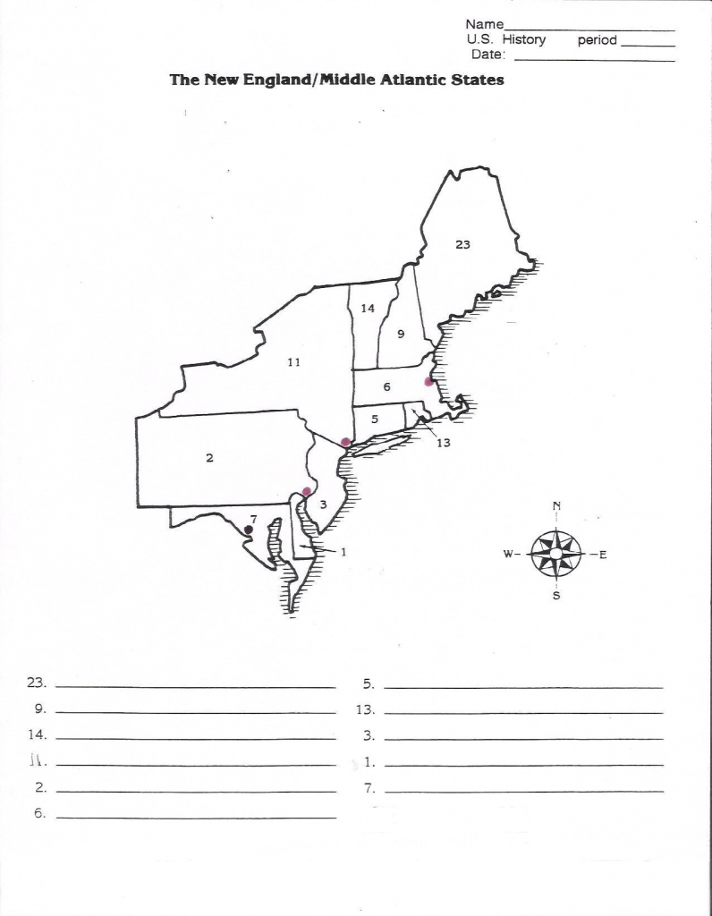 printable map of the northeast