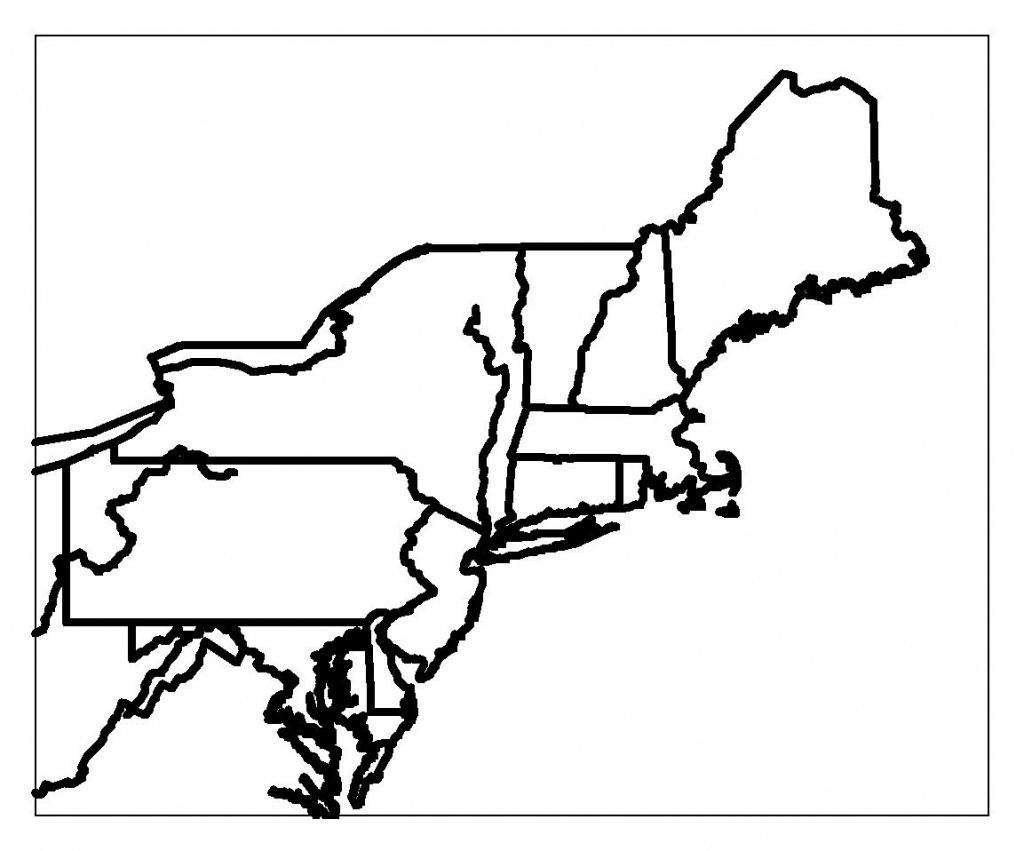 printable northeast region map