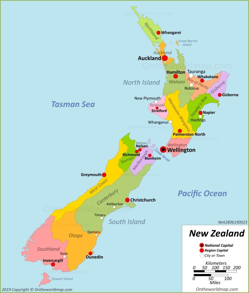 Nz Map Printable