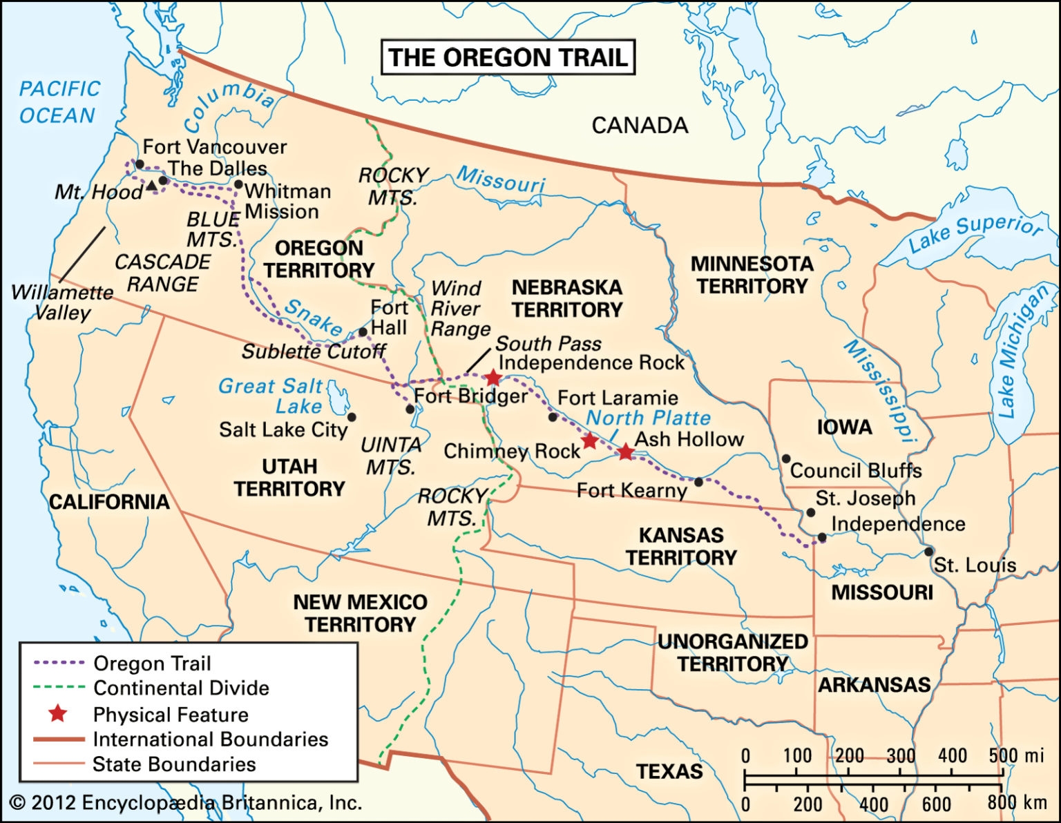 Oregon Trail Map Adams Printable Map