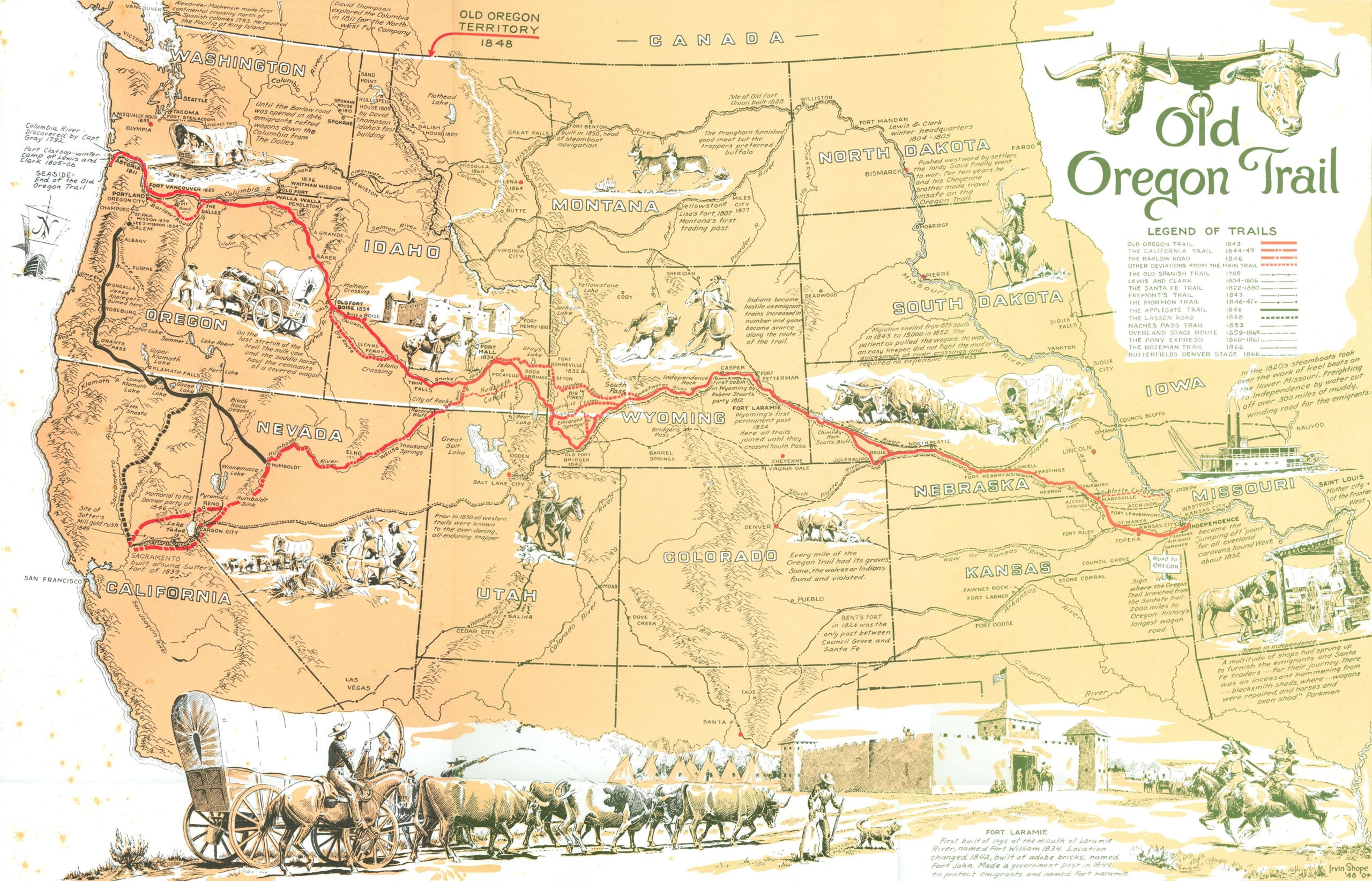 Oregon Trail Map Adams Printable Map