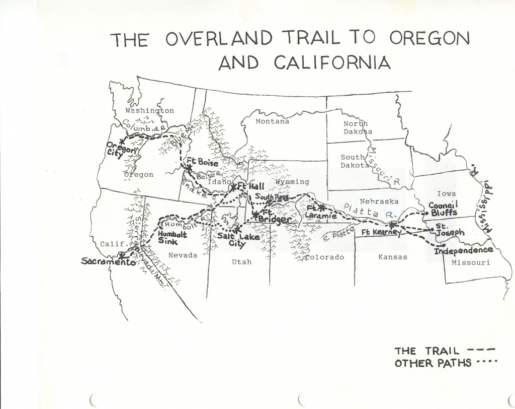 printable map of the oregon trail