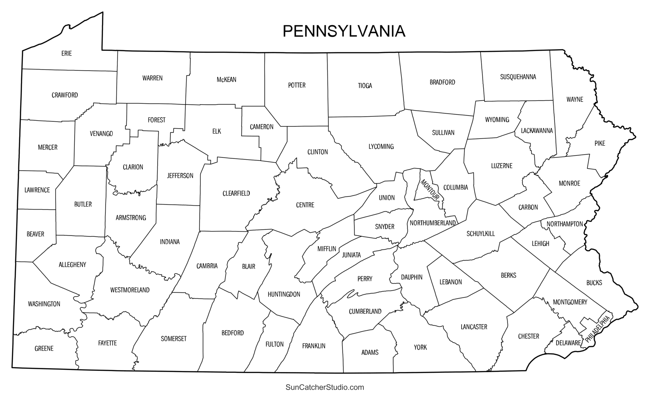 Pa County Map Printable Free Printable Map