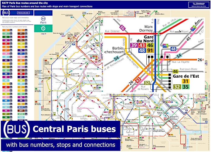 Paris Bus Map Printable