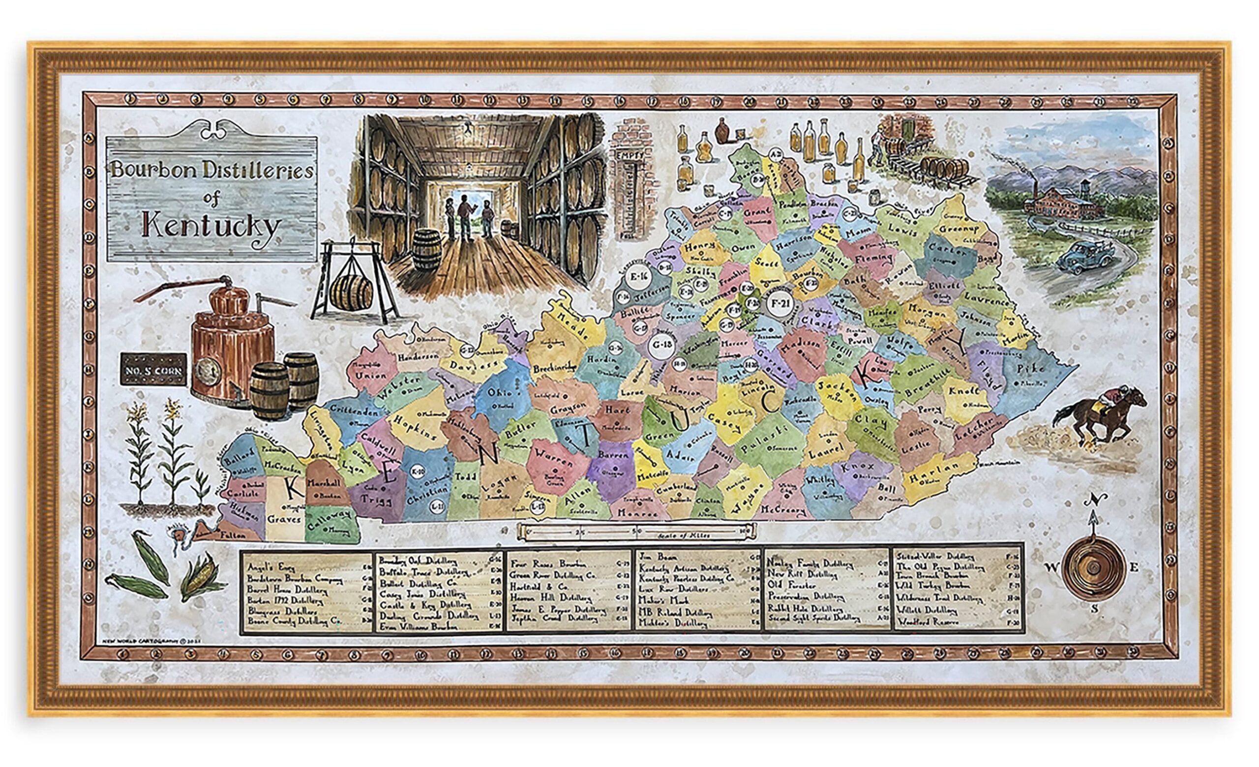 Pdf Printable Kentucky Bourbon Trail Map Free Printable Maps