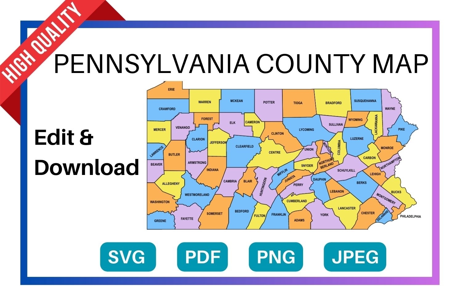 Pennsylvania Printable Map Free Printable Map Pennsylvania Printable Map Free Printable Map