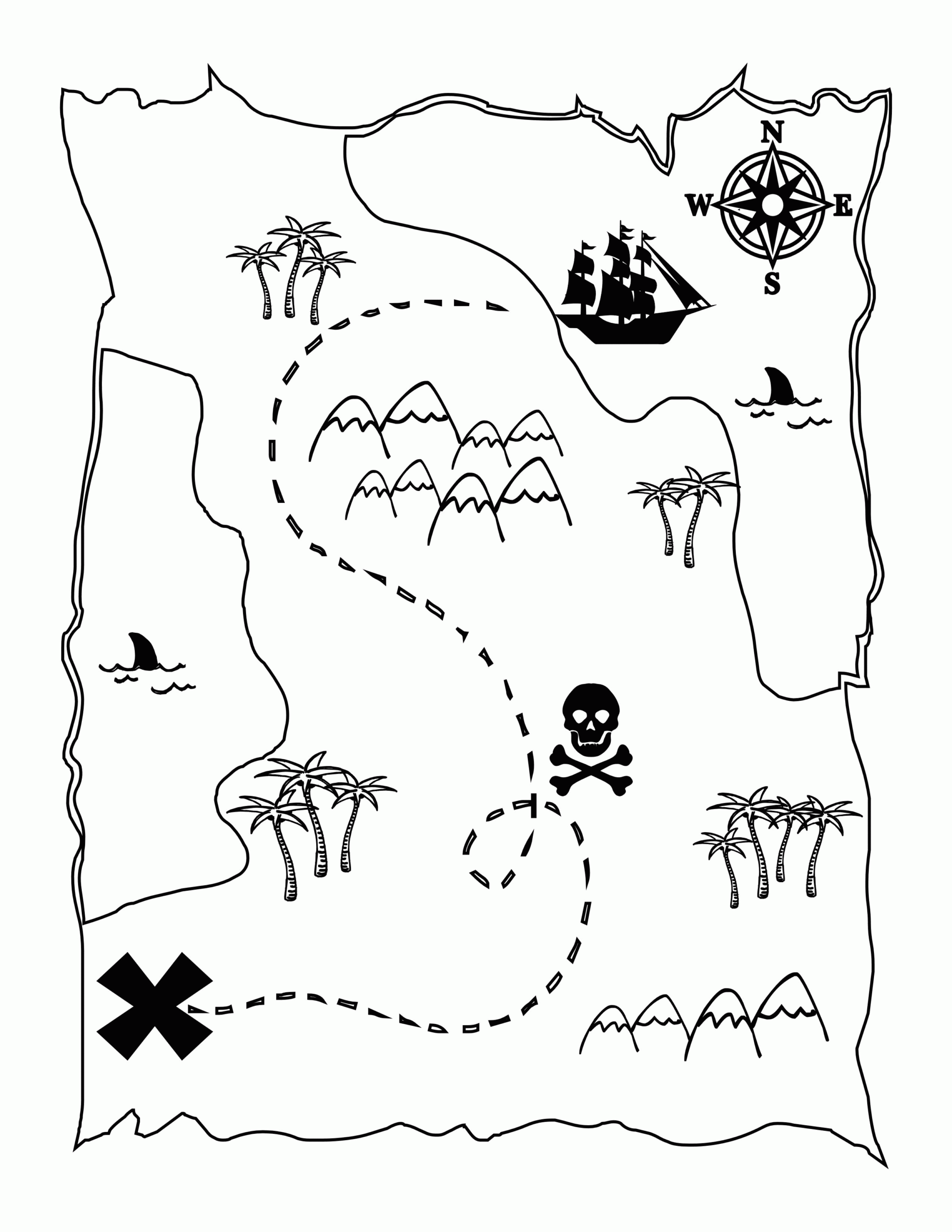 free pirate map printable