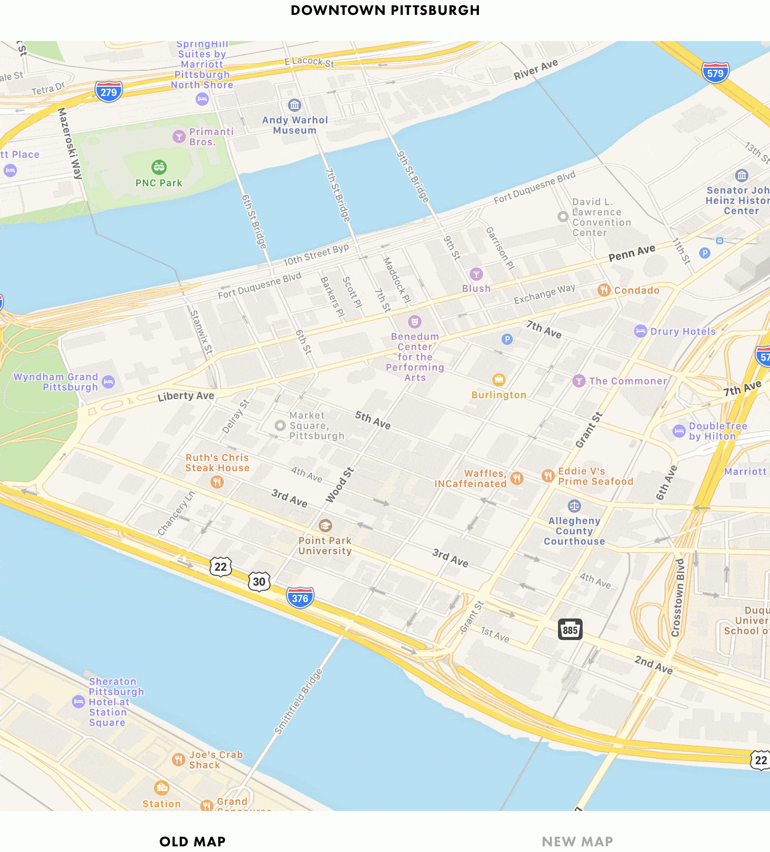 Pittsburgh Downtown Map Printable Pittsburgh Downtown Map Printable
