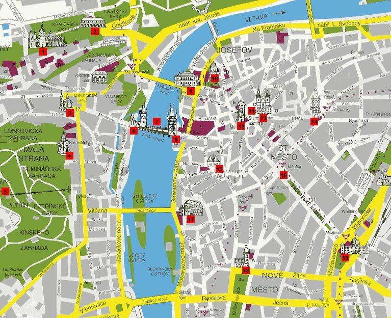 Printable Map Of Prague Printable Map Of Prague