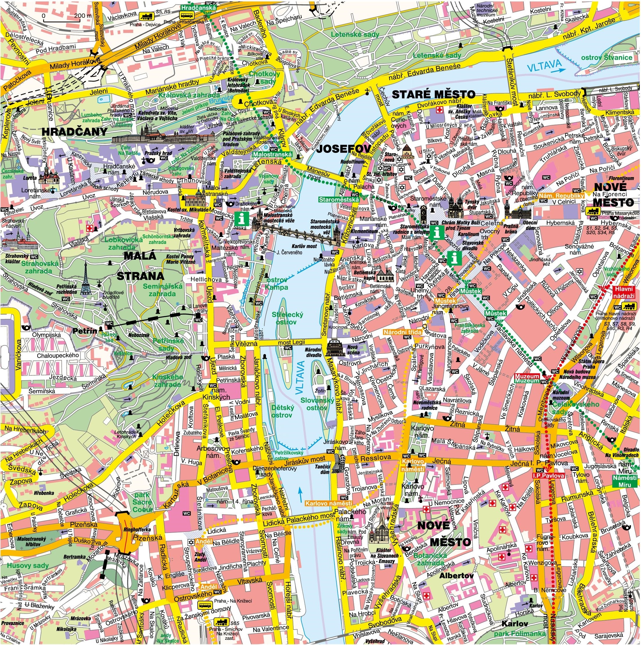 Prague City Map Printable Prague City Map Printable