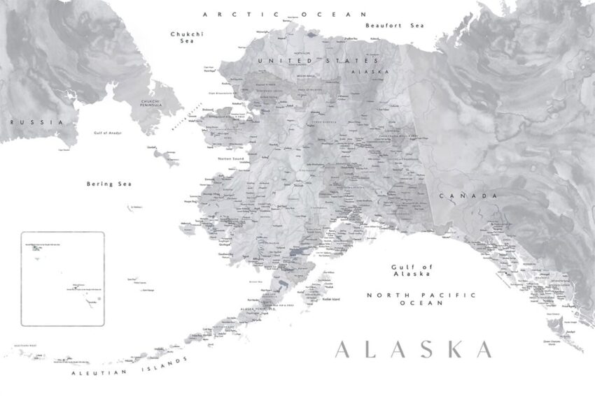 Printable Alaska Map Geography Free Download And Print For You