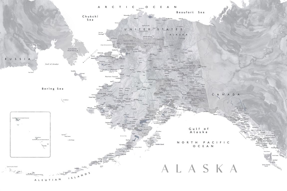 Printable Alaska Map With Cities Free Download And Print For You 