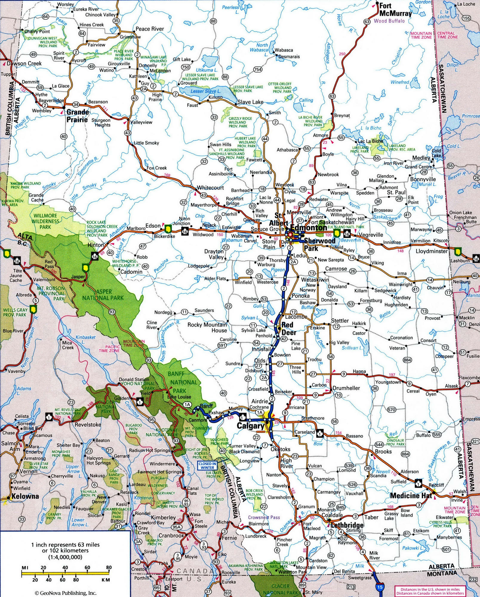 Printable Alberta Road Map Printable Alberta Road Map