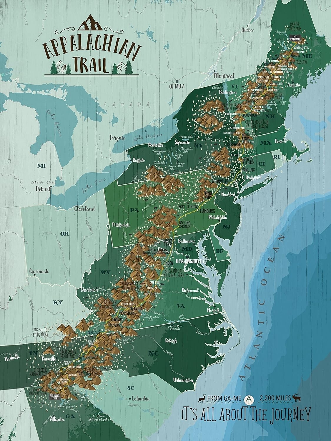 Printable Appalachian Trail Map Pdf