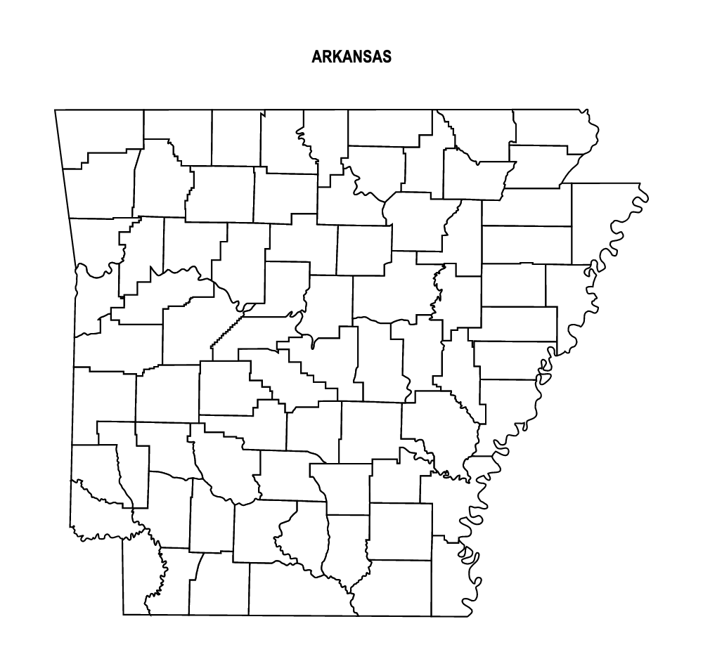 arkansas county map printable