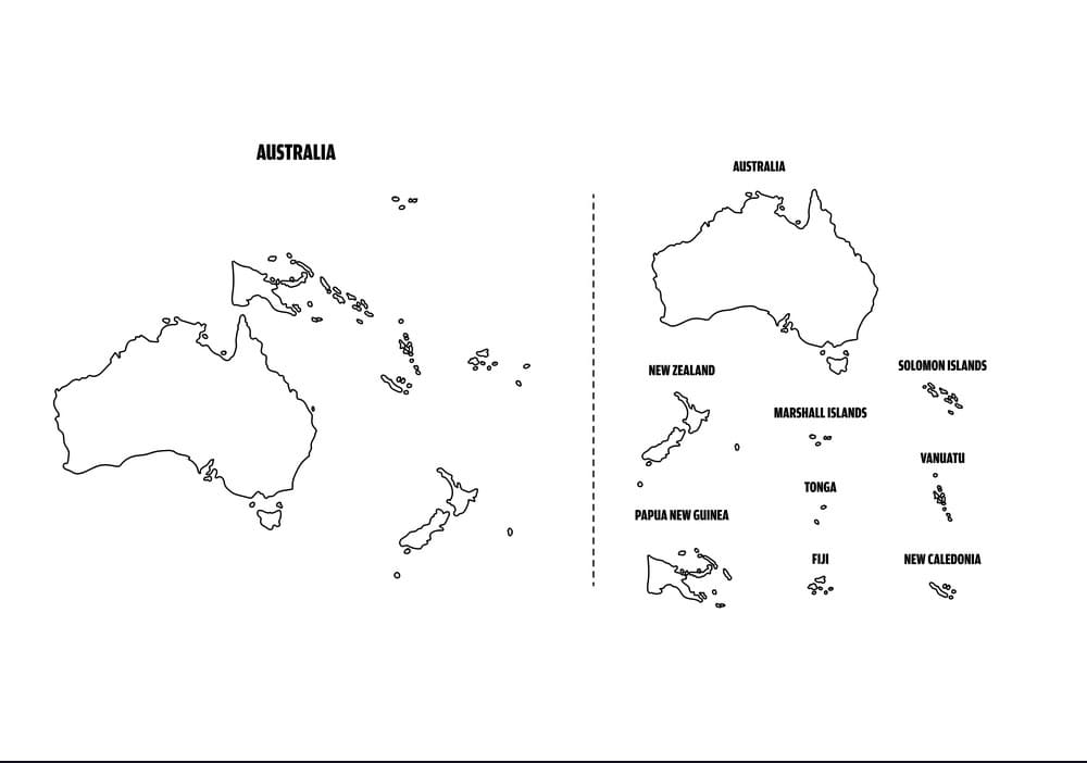 printable map of australia