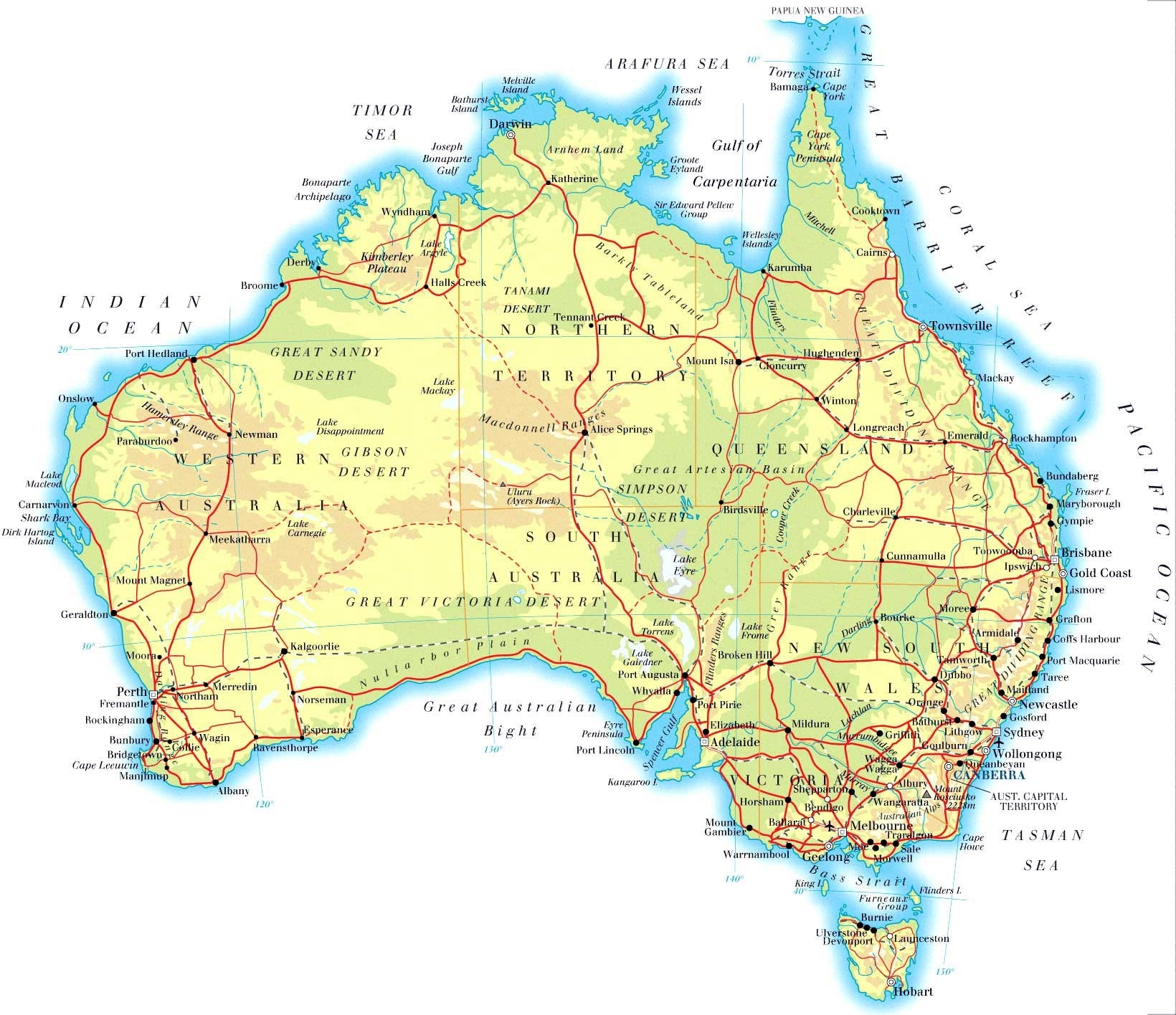 Printable Australian Map Free Printable Map Printable Australian Map Free Printable Map