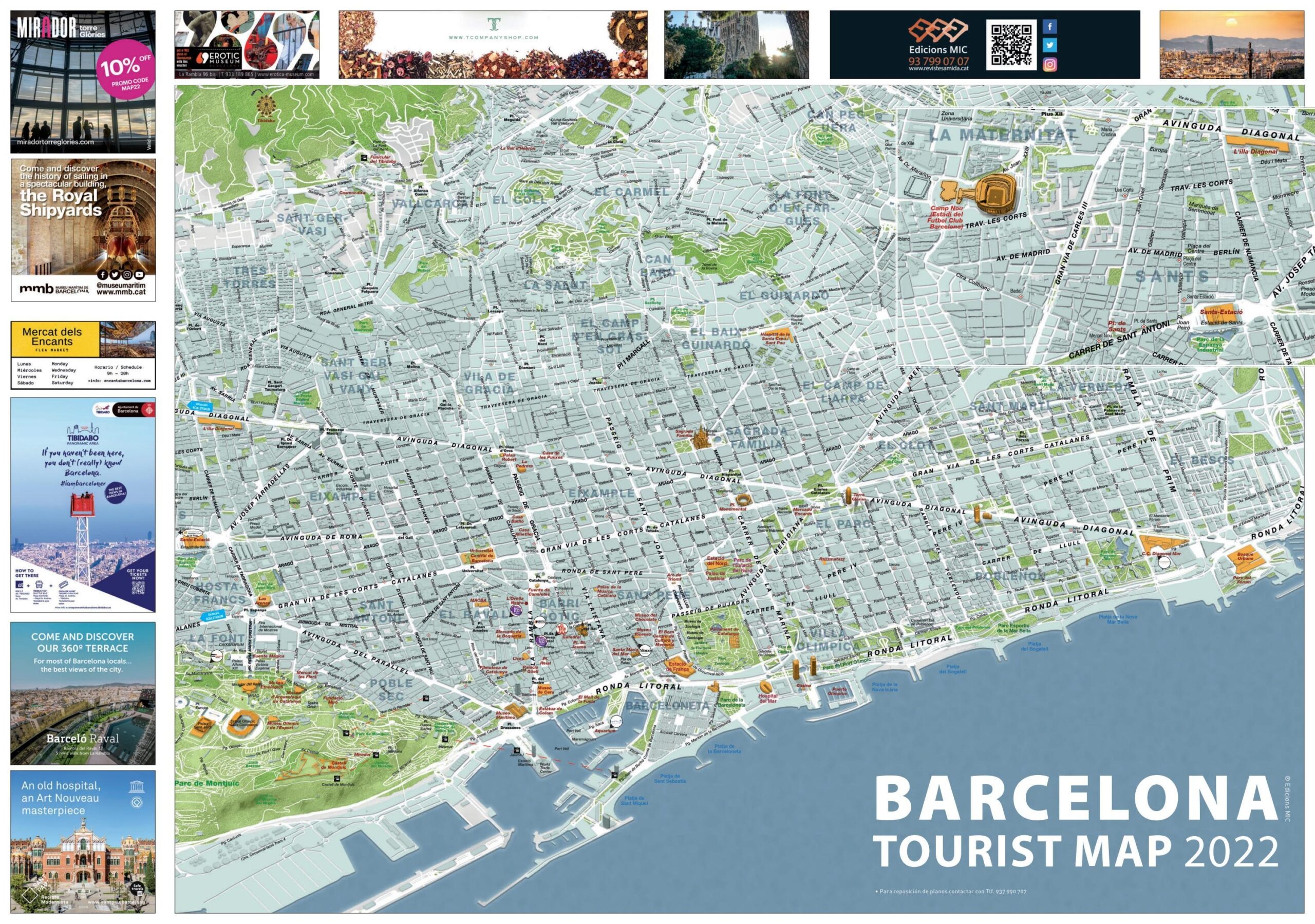 Printable Barcelona Tourist Map Printable Barcelona Tourist Map