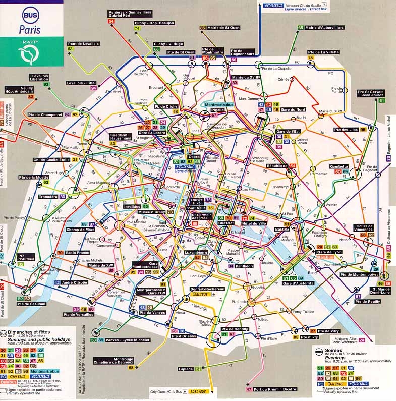 Printable Big Bus Paris Map