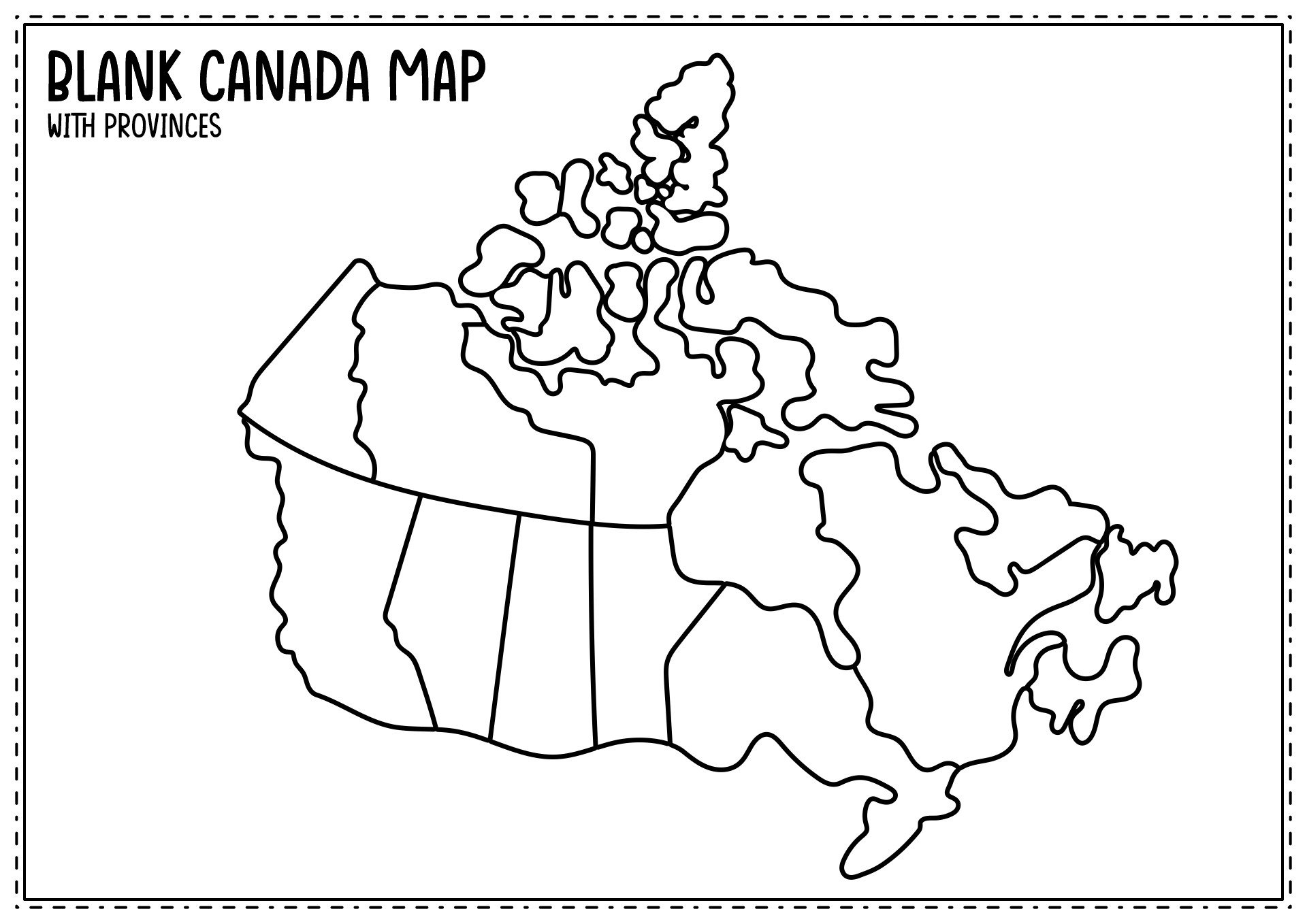 Printable Blank Canada Map Printable Blank Canada Map