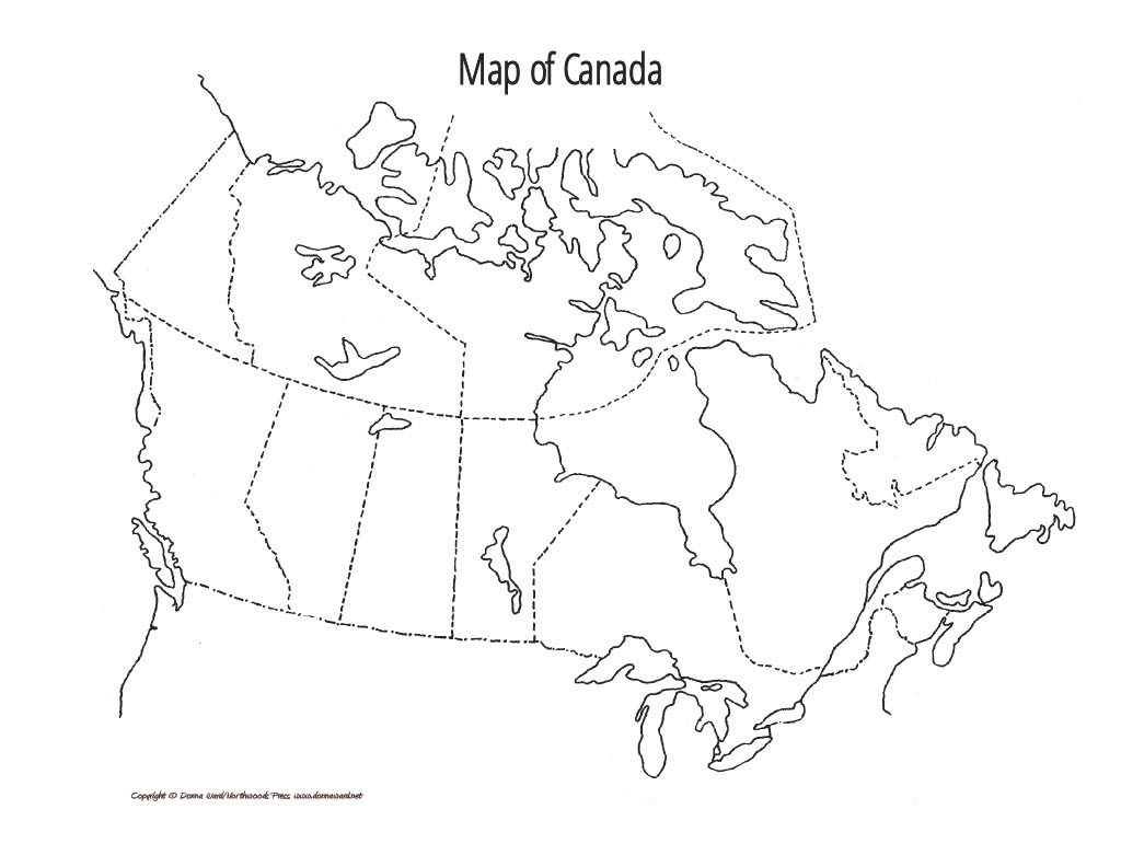 Printable Blank Canada Map Printable Blank Canada Map