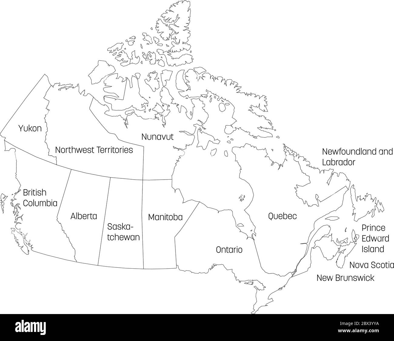 Printable Blank Map Of Canada