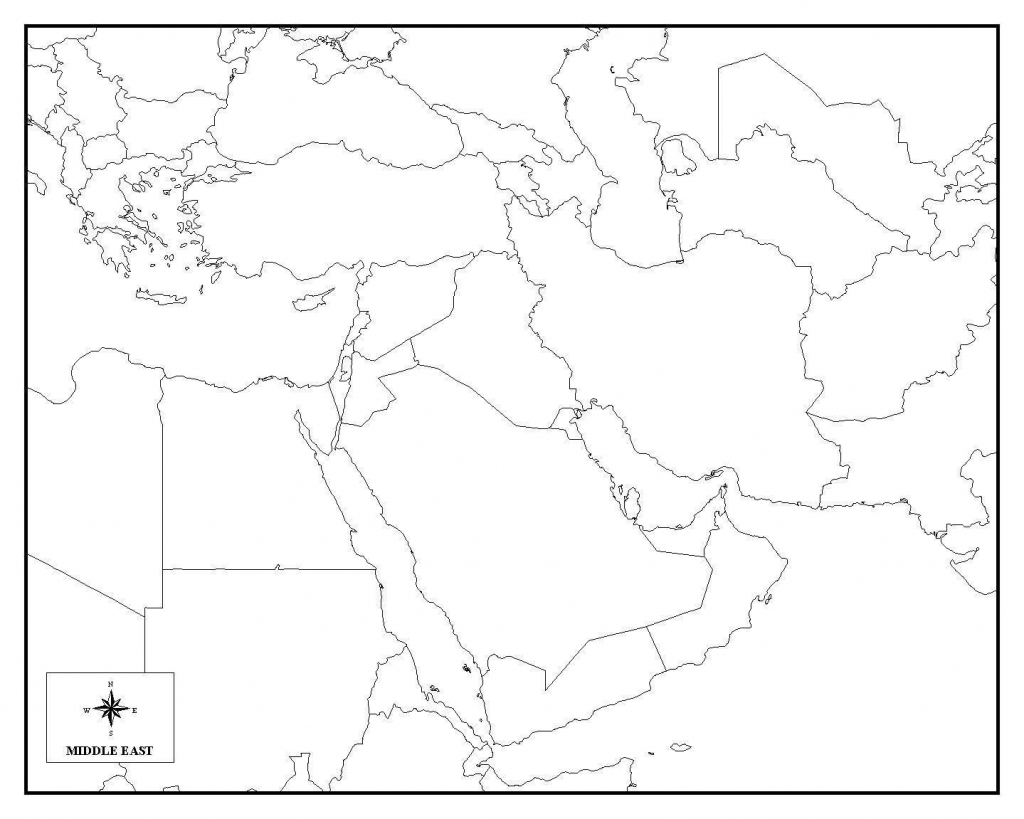 printable middle east map