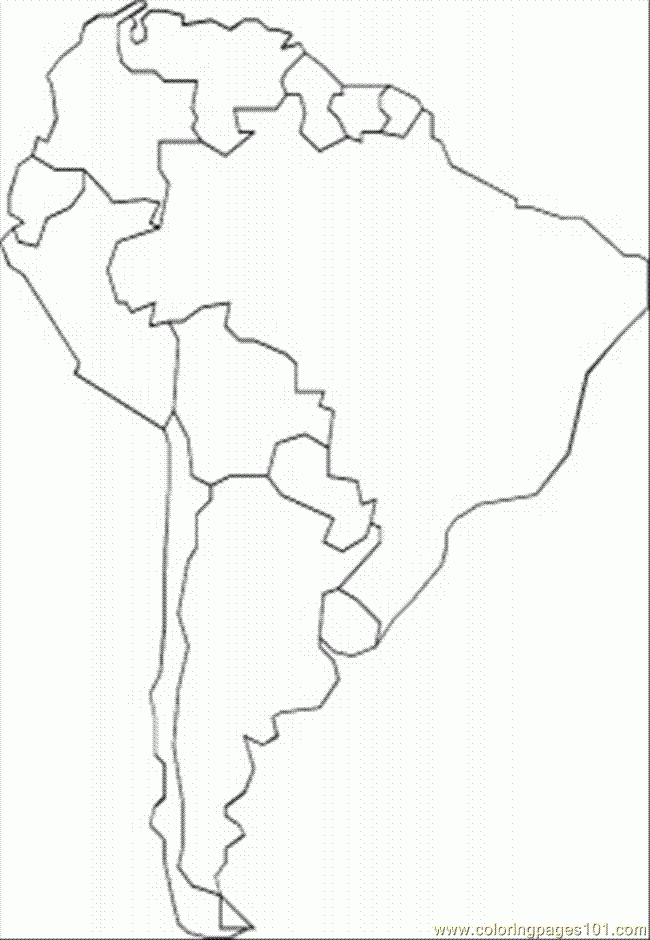 Printable Blank Maps Of South America Printable Calendar Template