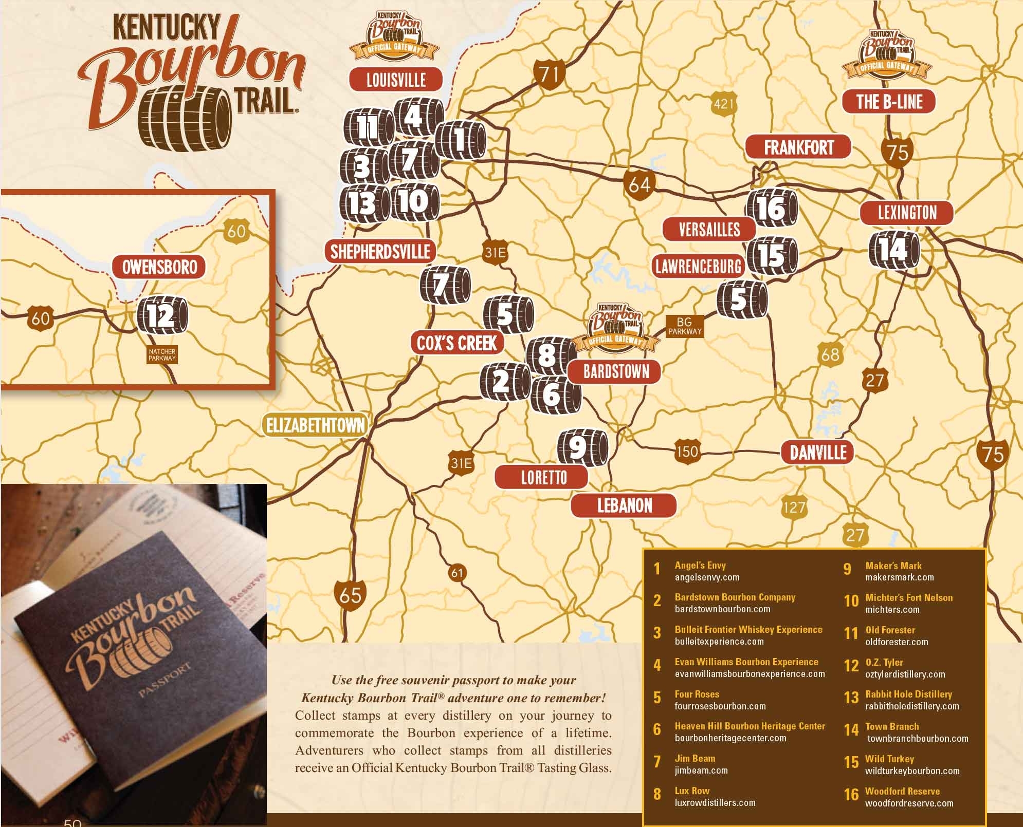 printable bourbon trail map
