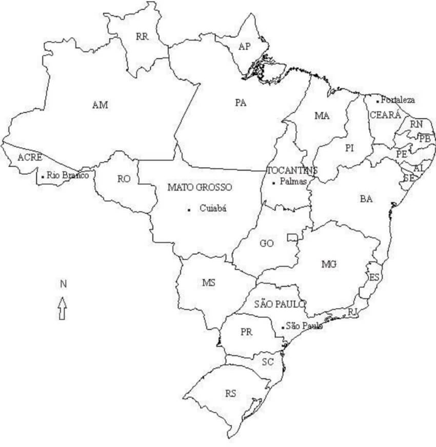 Printable Brazil Map With Cities And States Free Download And Print 