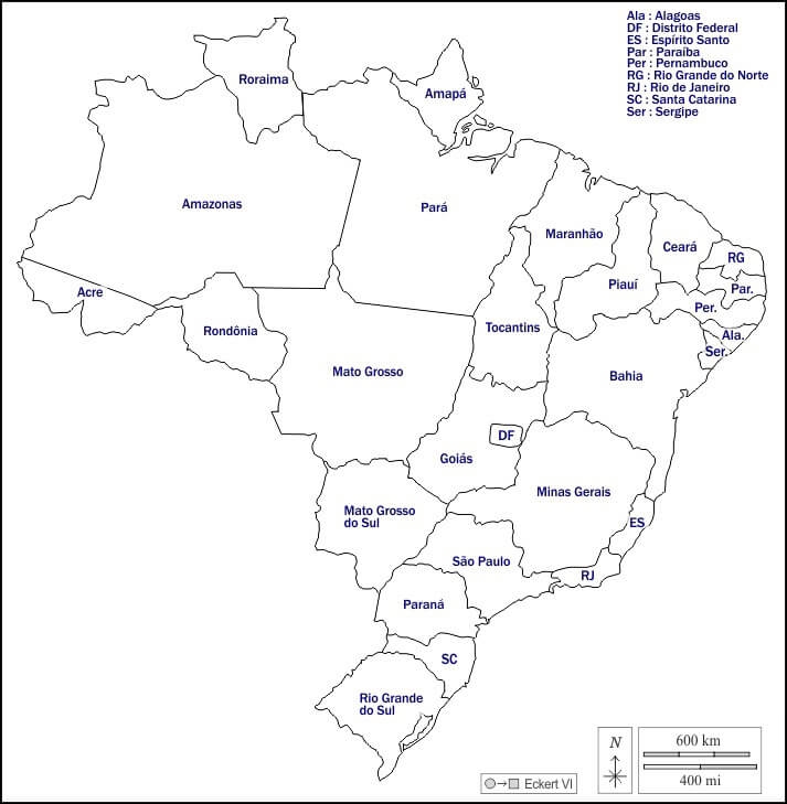 Printable Brazil Map With Cities Free Download And Print For You 