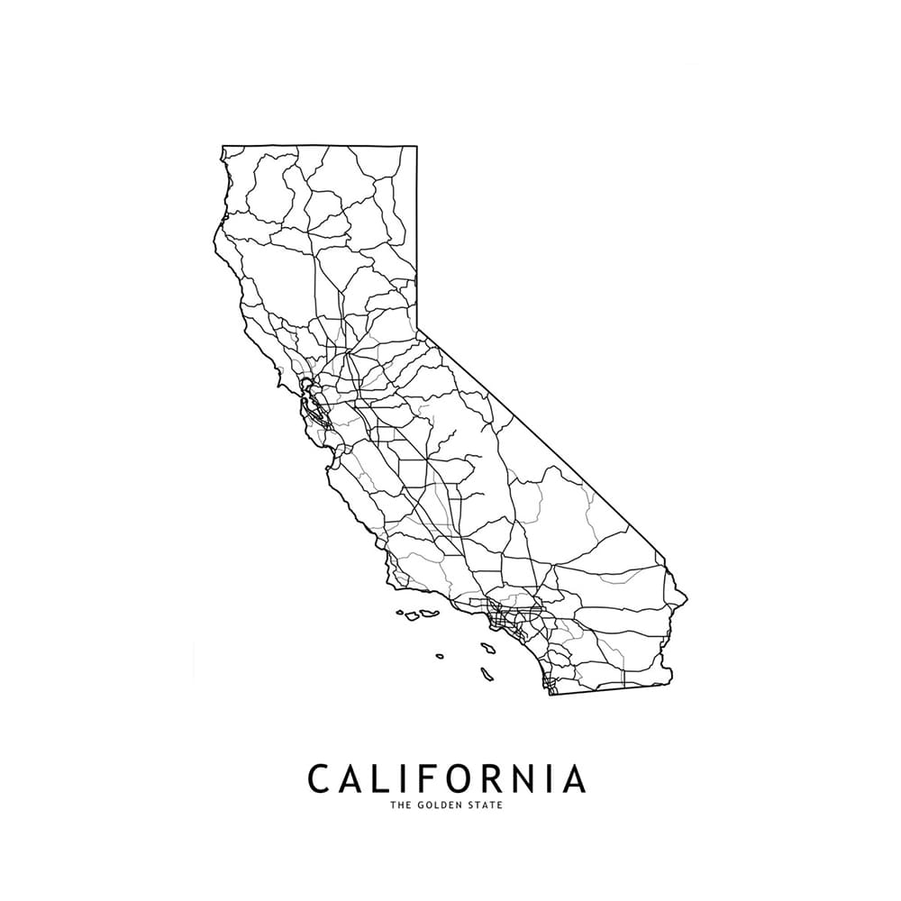 Printable California Map PrintableLib